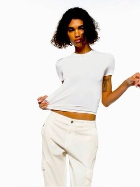 Zara extra fine ribbed crop